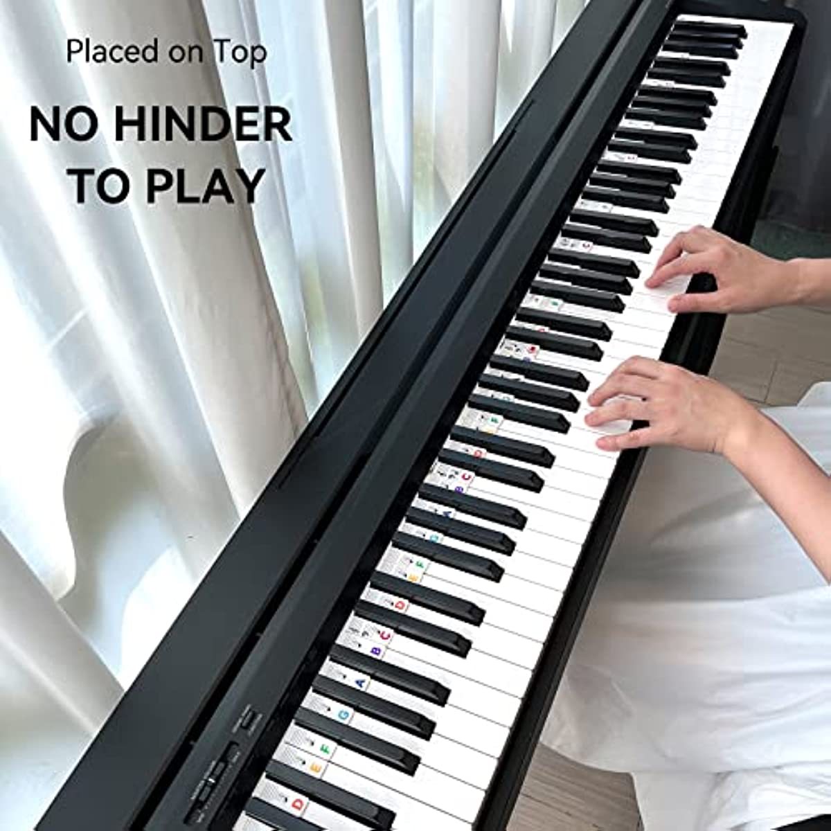 Silicone Piano Note Guide for Beginners 88-Key Reusable Removable Stickers