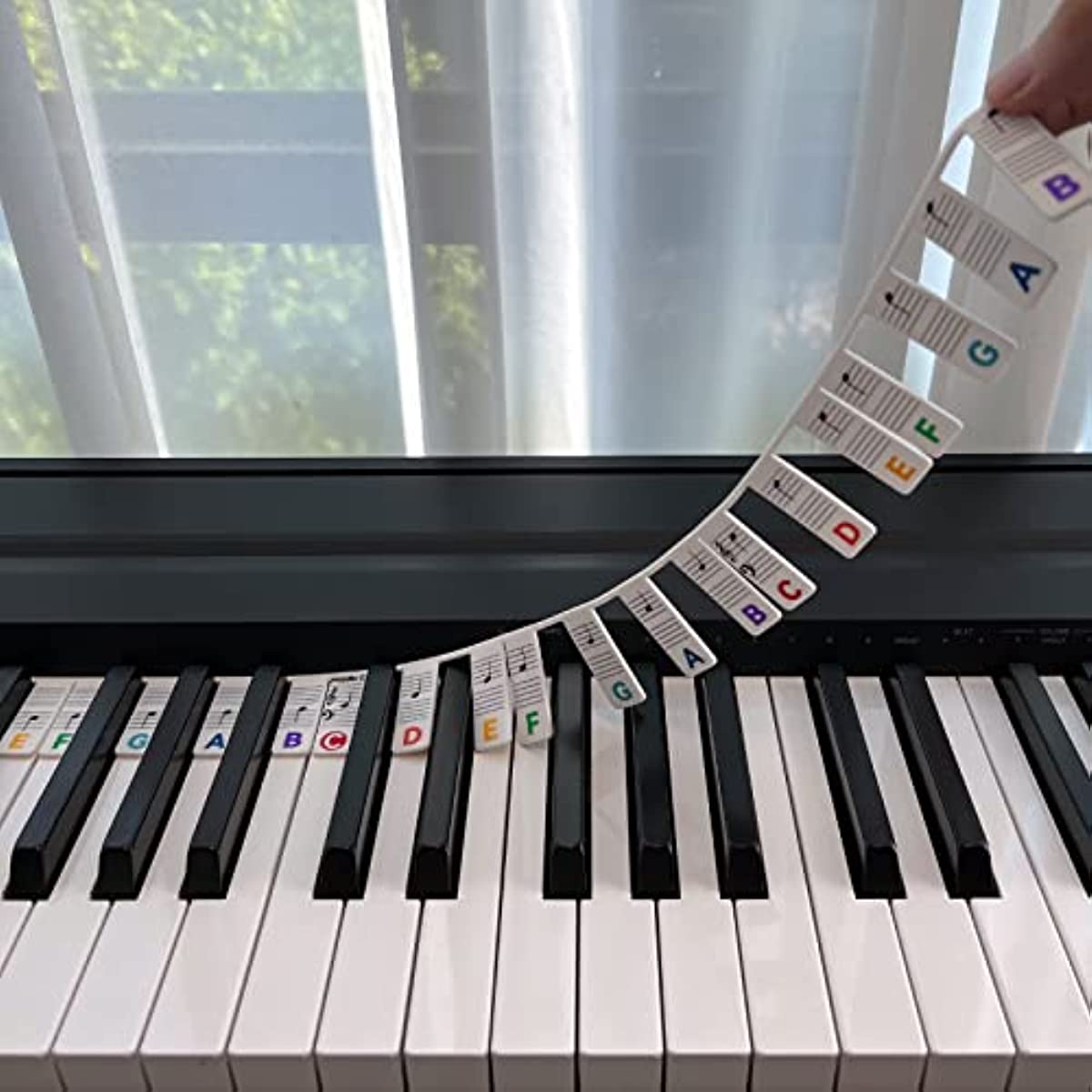 Silicone Piano Note Guide for Beginners 88-Key Reusable Removable Stickers