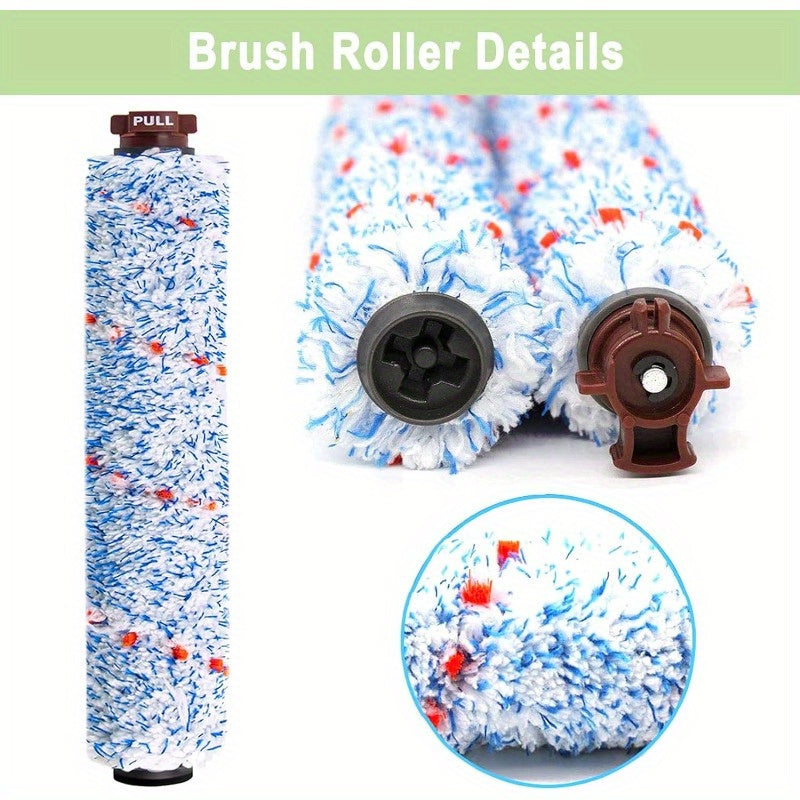 8 ta bo'lakli vakuum almashtirish qismlari to'plami, ko'p yuzali tozalash filtrlari va cho'tka rulolari uchun