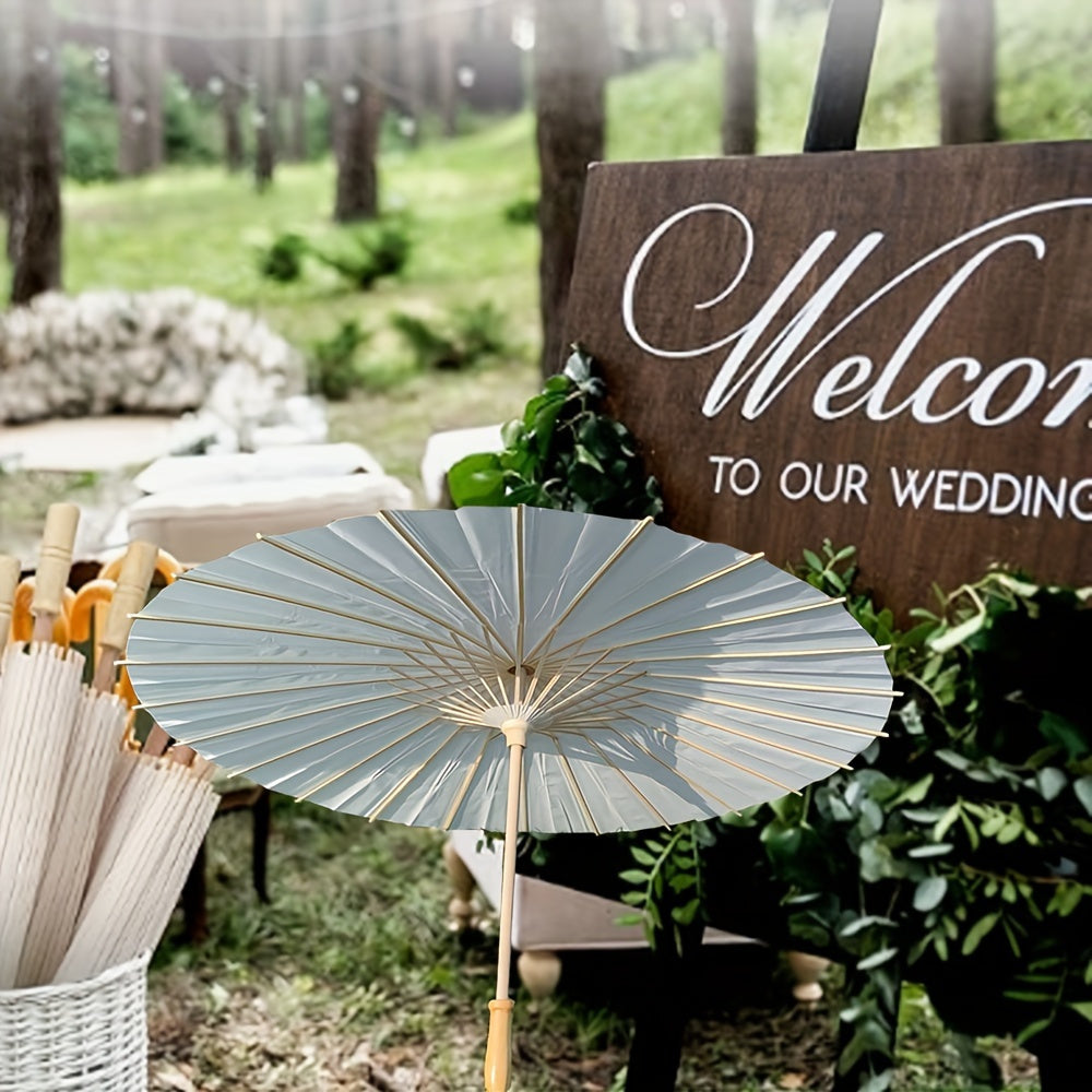 Vintage White Paper Umbrella for Wedding Decor and Home Accent
