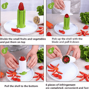 Set of 2 Multi-Functional Kitchen Slicers Manual ABS Cutter for Vegetables and Fruits