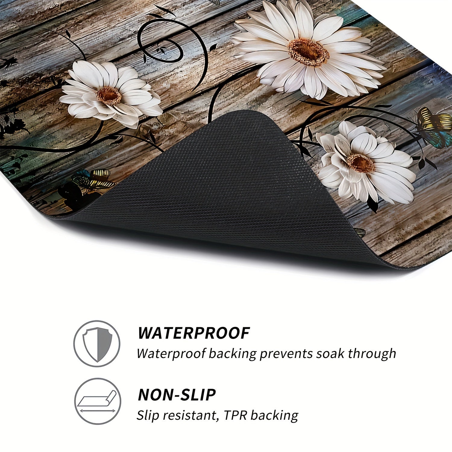 Kelebek bosma mashina changyogʻini yopishqoqsiz, kirga qarshi rezina mat