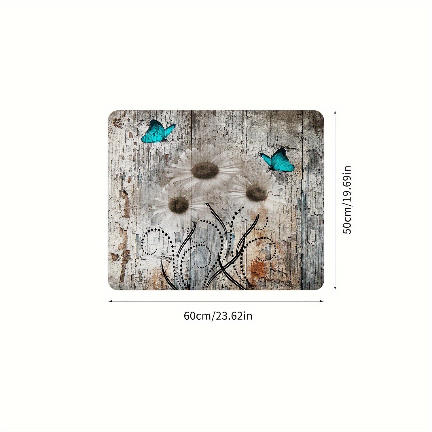 Kelebek bosma mashina changyogʻini yopishqoqsiz, kirga qarshi rezina mat