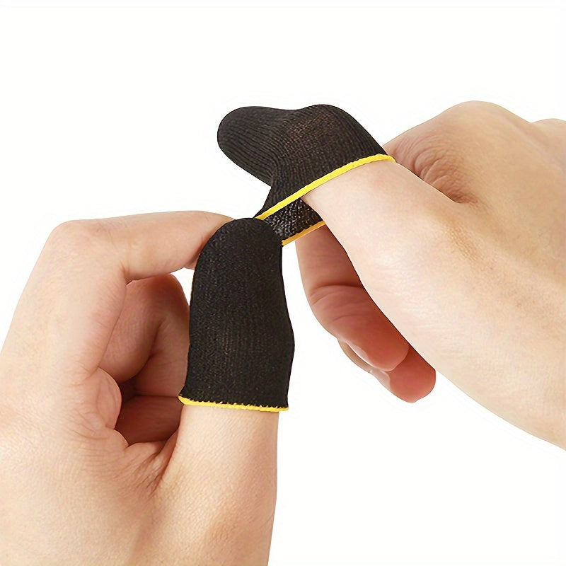 10PCS Polyamide Finger Sleeves for Gaming High Sensitivity Touchscreen Anti-Slip Sweat-Absorbing