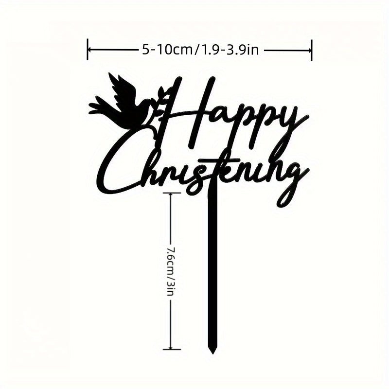 Personalized Acrylic Cake Topper for Christening and Birthday Celebration Customizable Dessert Table Decor