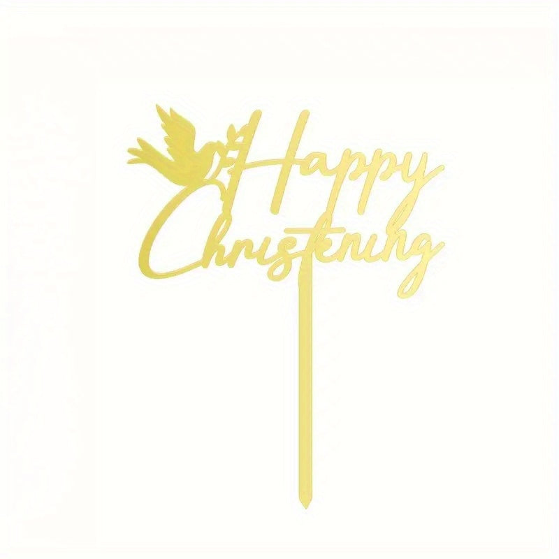 Personalized Acrylic Cake Topper for Christening and Birthday Celebration Customizable Dessert Table Decor