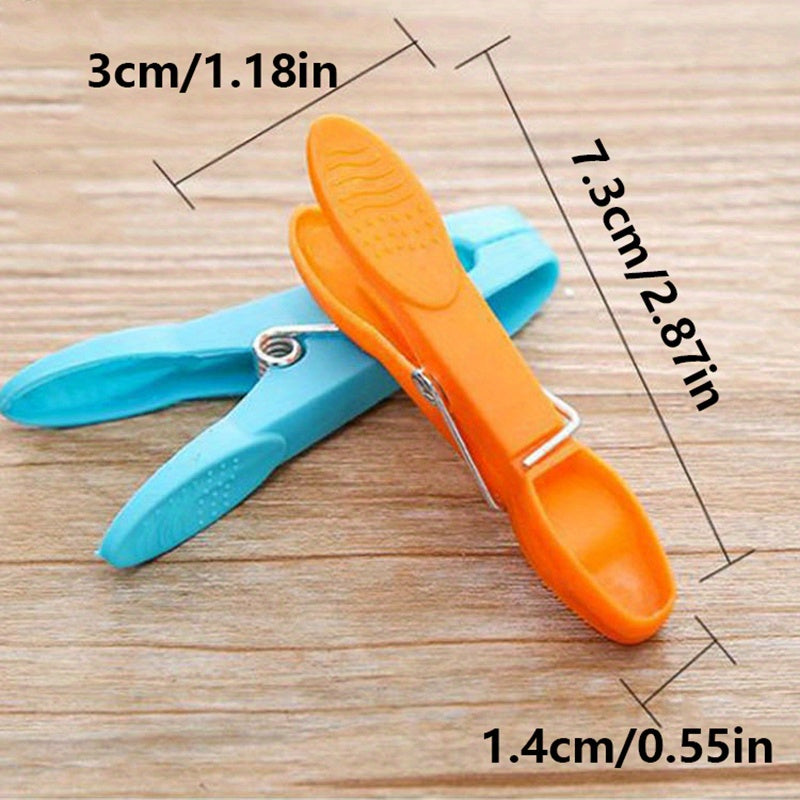 Set of 24 Plastic Clothespins for Hanging Laundry and Travel