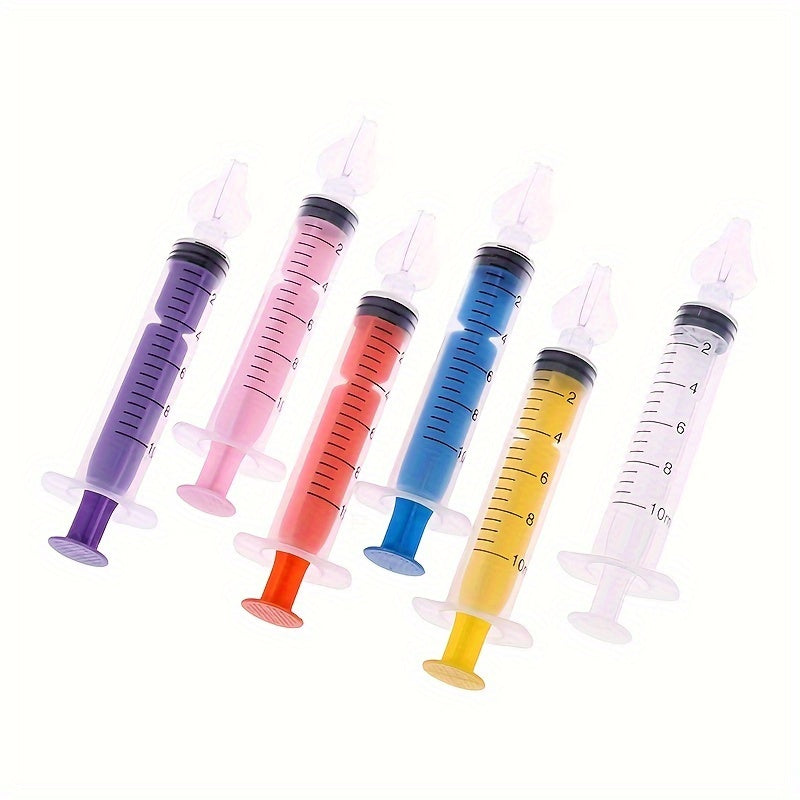 Многоразовый набор детских назальных аспираторов с 2 силиконовыми очистителями для носа в белом, розовом и синем