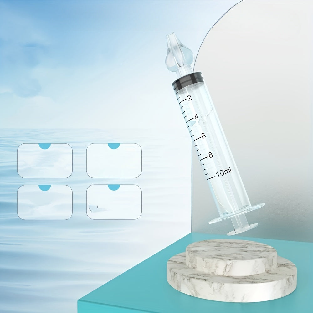 Многоразовый набор детских назальных аспираторов с 2 силиконовыми очистителями для носа в белом, розовом и синем