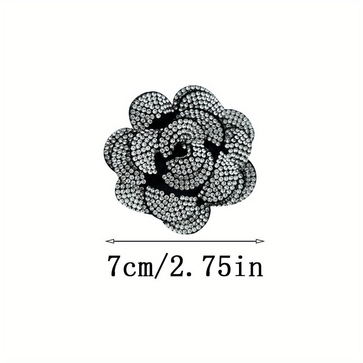 Multi-Layer Rhinestone Flower Brooch Set for Sweaters Coats Fabric Lapels