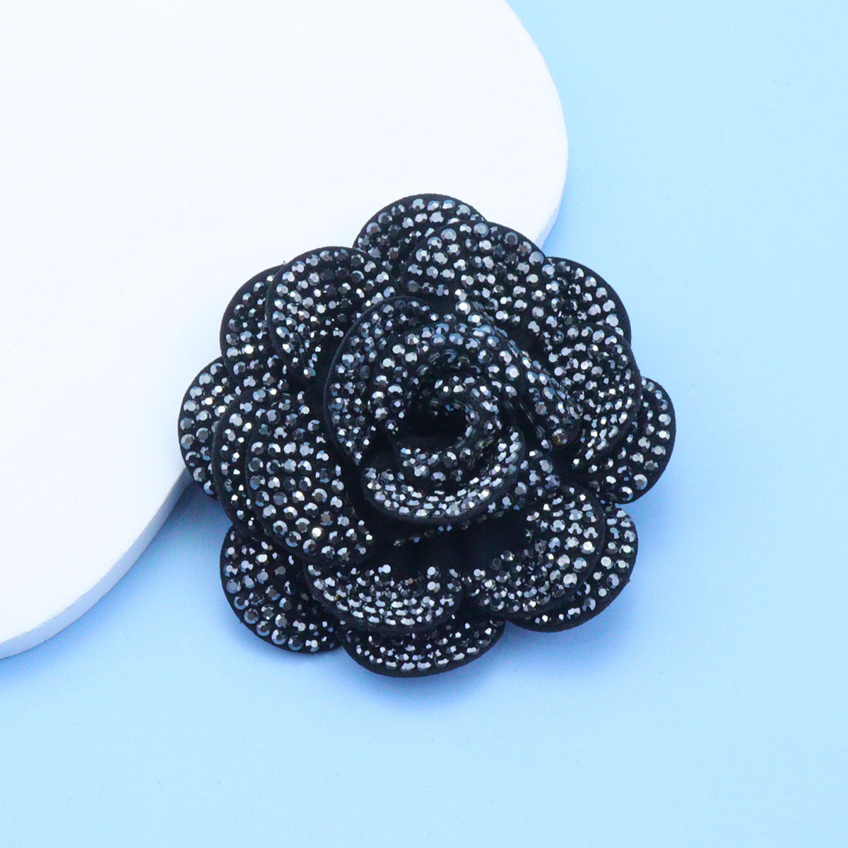 Multi-Layer Rhinestone Flower Brooch Set for Sweaters Coats Fabric Lapels