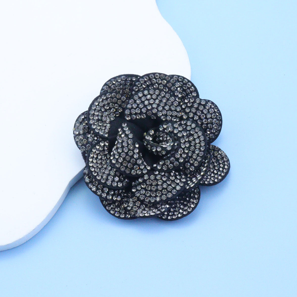 Multi-Layer Rhinestone Flower Brooch Set for Sweaters Coats Fabric Lapels