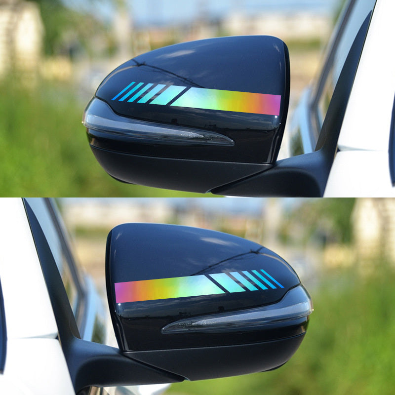 4pcs Pegatinas de vinilo reflectante para coche, adhesivas, rayas exteriores para vehículos