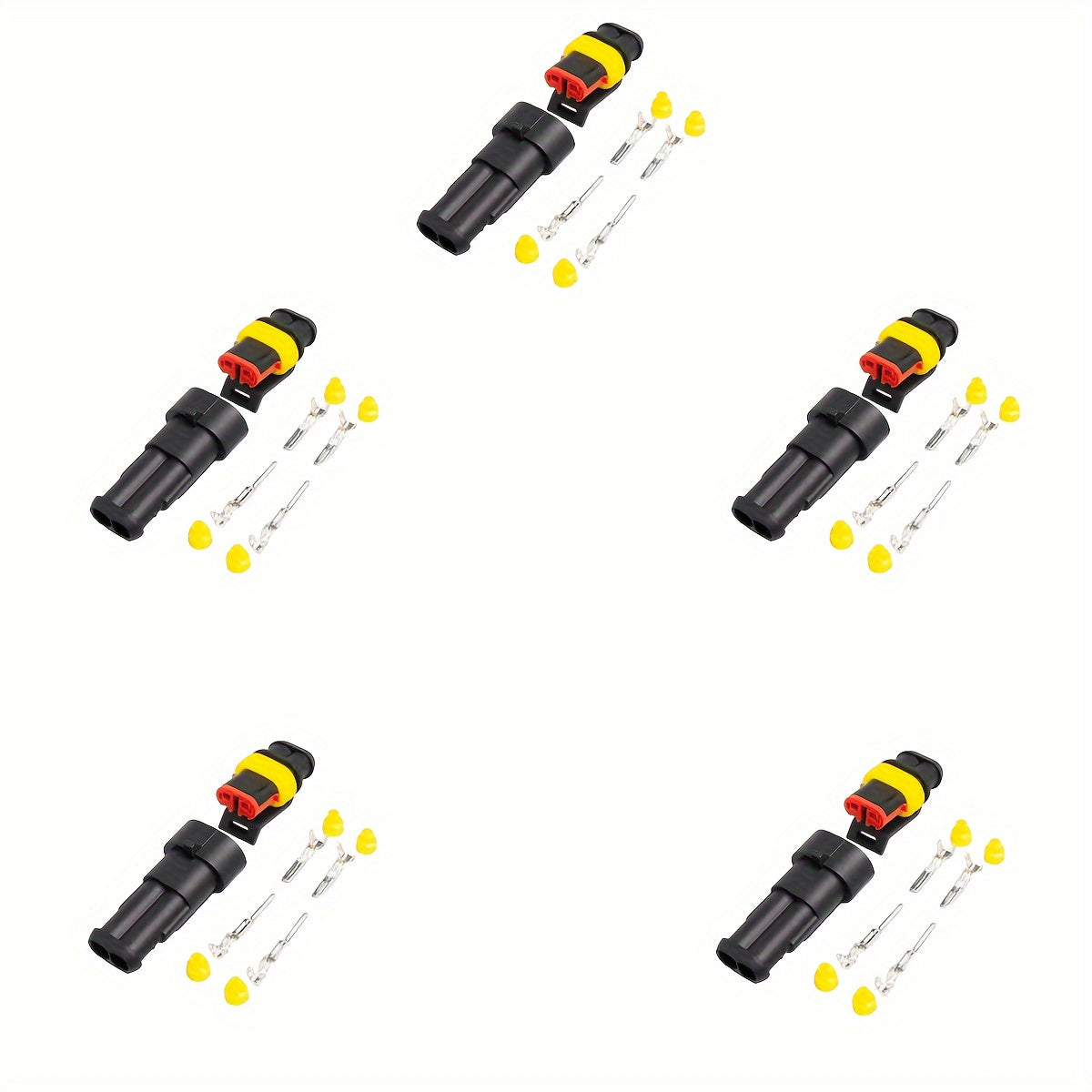 10 piezas de conectores eléctricos de 2 pines macho y hembra para desconexión rápida para coche, camión y barco
