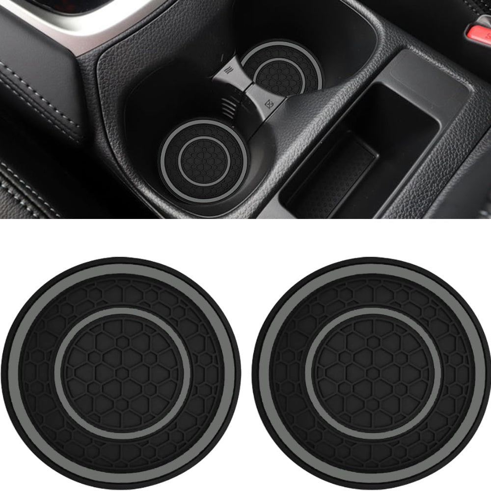 2PCS Car Cup Holder Coasters Non-Slip Dust Resistant Red 6.99cm