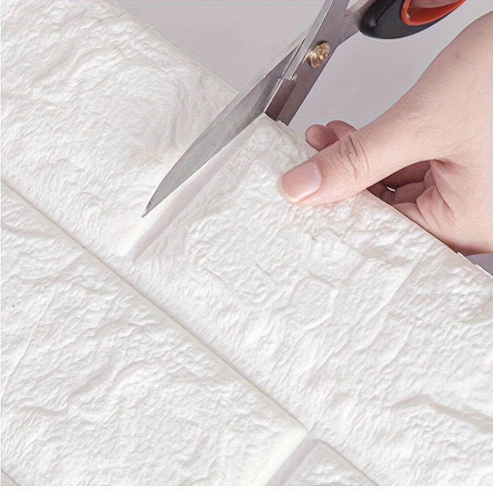 Foam Brick Wallpaper Sticker Self-Adhesive Waterproof 50cm x 5m Indoor Decor