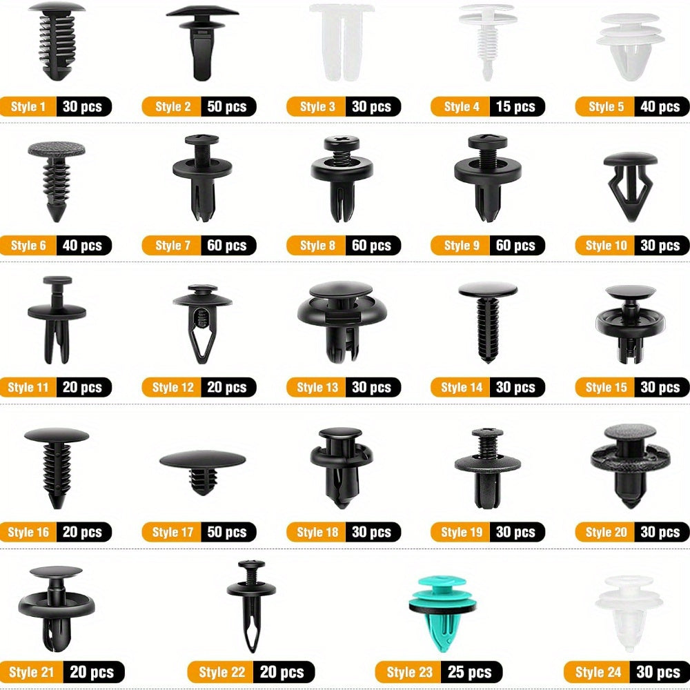 845Pcs Auto Fastener Clips Kit Car Bumper Door Trim Rivets Bumper Repair