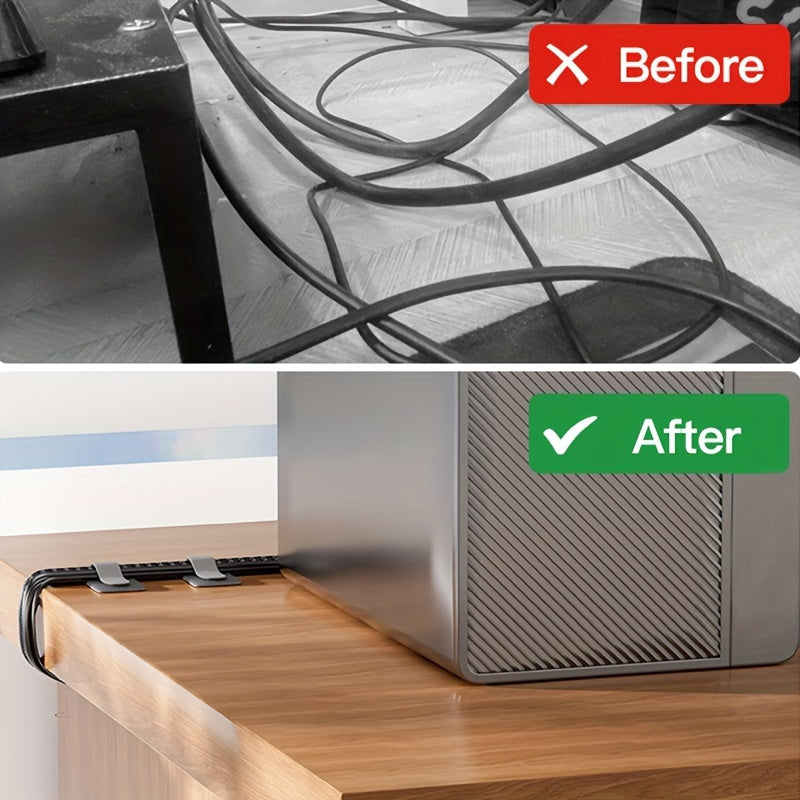 20-Pack Nylon Cable Clips with Strong Adhesive for Cable Management Home Office Desk Wall Organizer