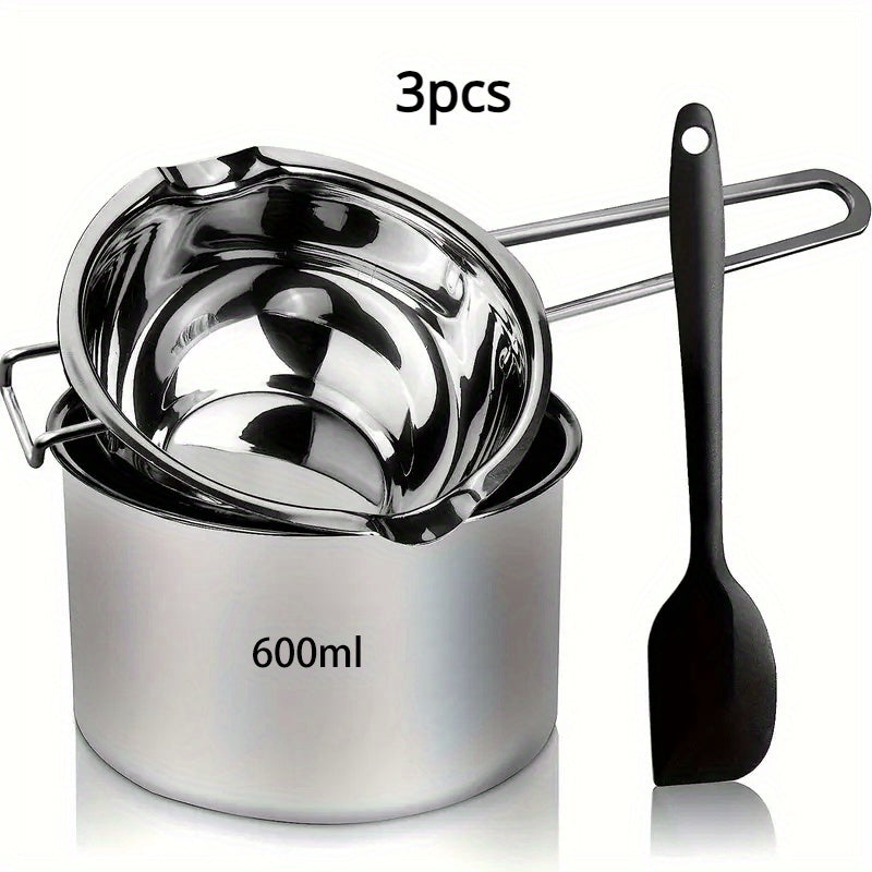 Stainless Steel Double Melting Pot Set for Chocolate Cheese Candle Melting