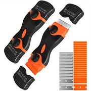 Double Edge Razor Blade Scraper Tool Orange Black for Glass and Surfaces