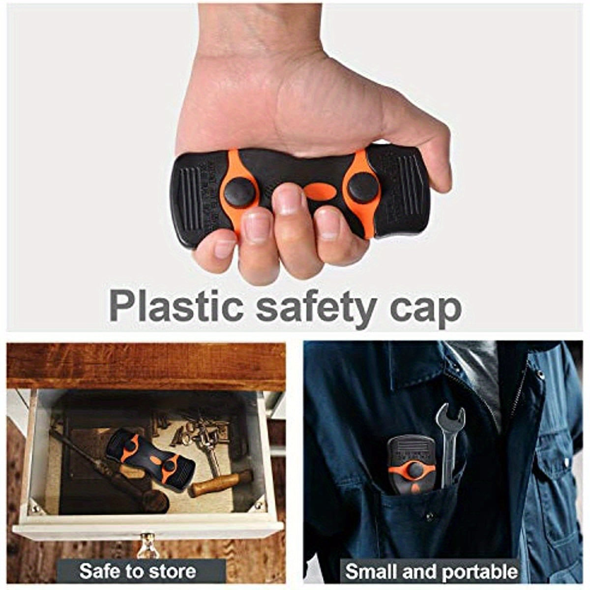 Double Edge Razor Blade Scraper Tool Orange Black for Glass and Surfaces