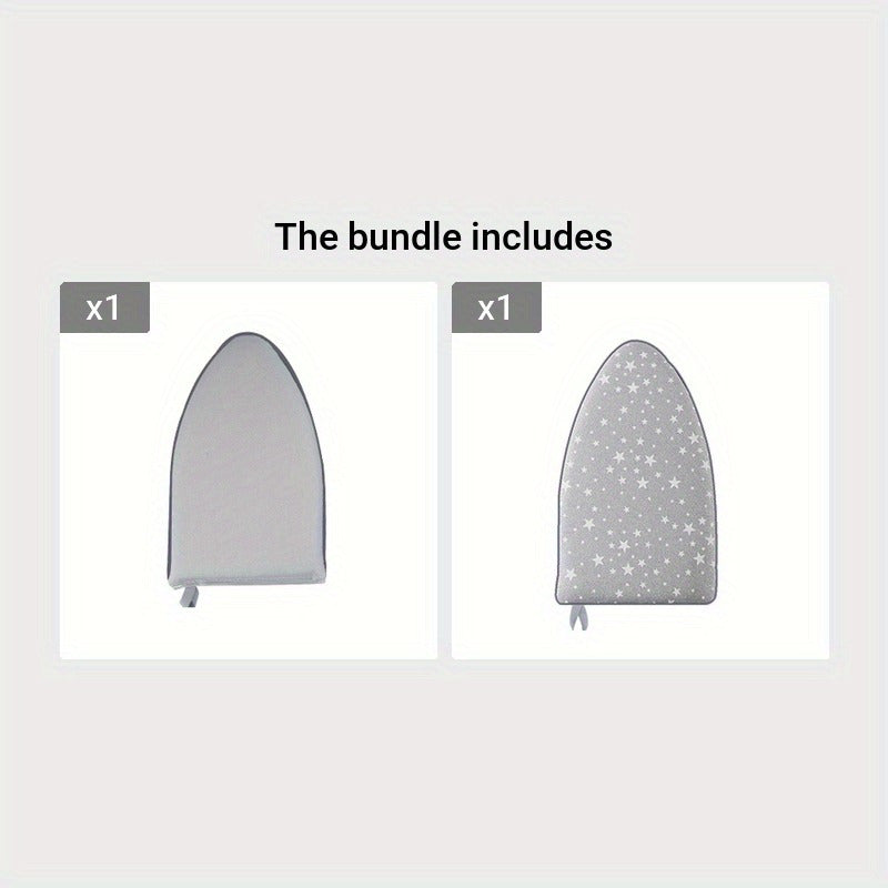 Mini Ironing Pad with Heat Resistant Glove for Clothes, Grey Blue Light Grey