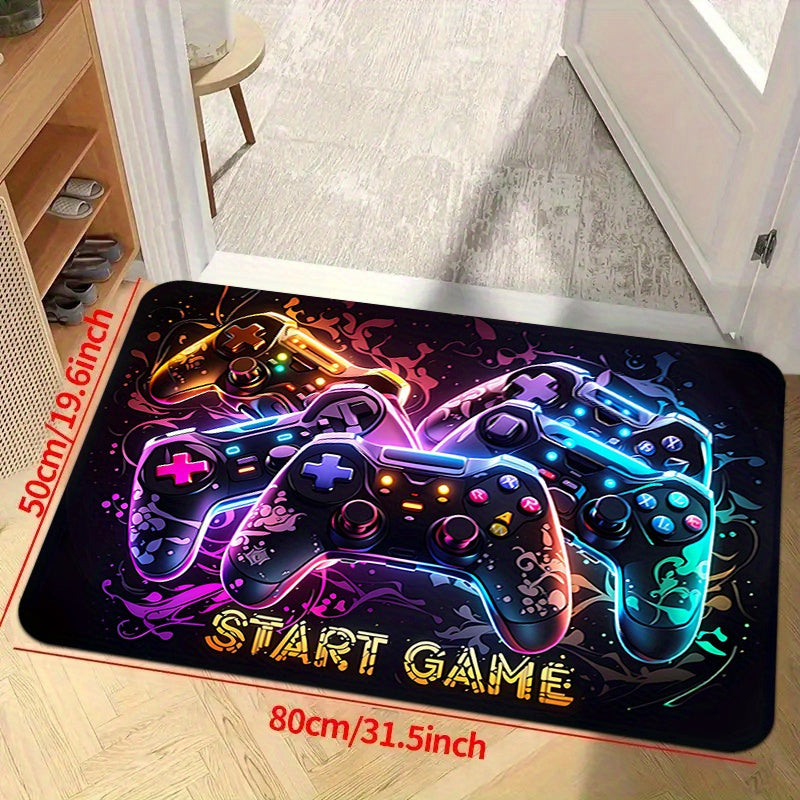 Gaming Controller Area Rug Non-Slip Machine Washable Indoor Floor Mat
