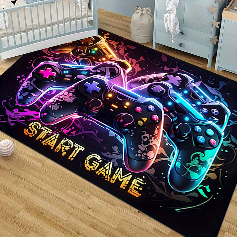 Gaming Controller Area Rug Non-Slip Machine Washable Indoor Floor Mat