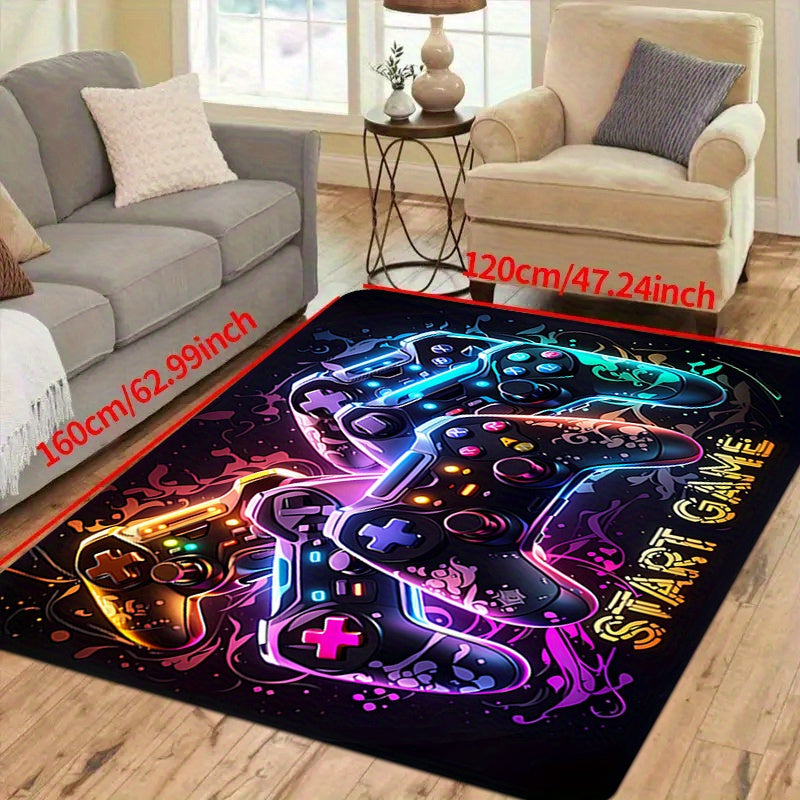 Gaming Controller Area Rug Non-Slip Machine Washable Indoor Floor Mat