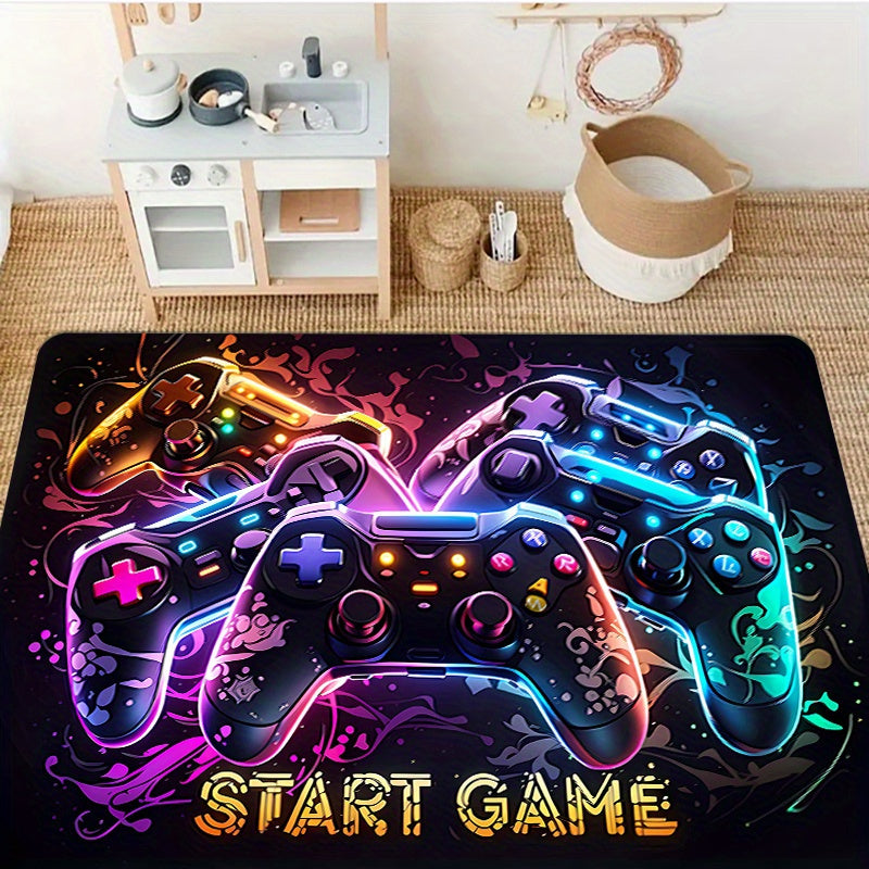 Gaming Controller Area Rug Non-Slip Machine Washable Indoor Floor Mat