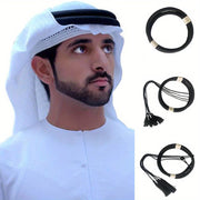 Black Muslim Round Headband Unisex Headwear for Men and Women