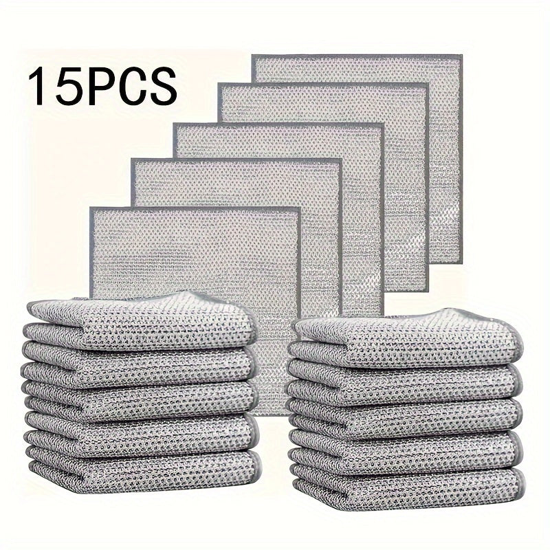 30 Pieces Stainless Steel Scrubbers Metal Wire Dish Cloths for Kitchen Cleaning