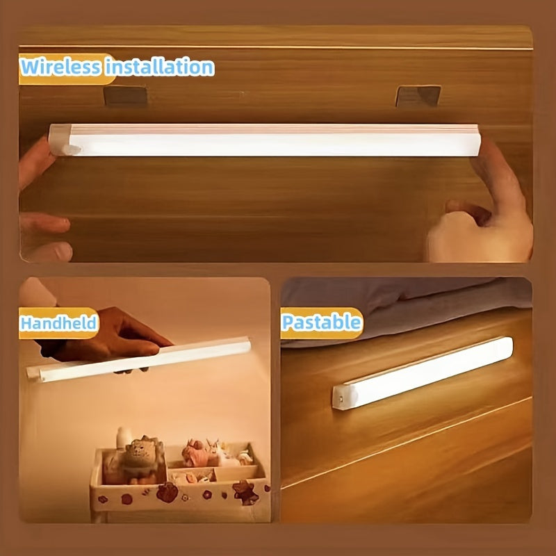 USB Rechargeable LED Motion Sensor Light Magnetic Adjustable for Wardrobes Cabinets