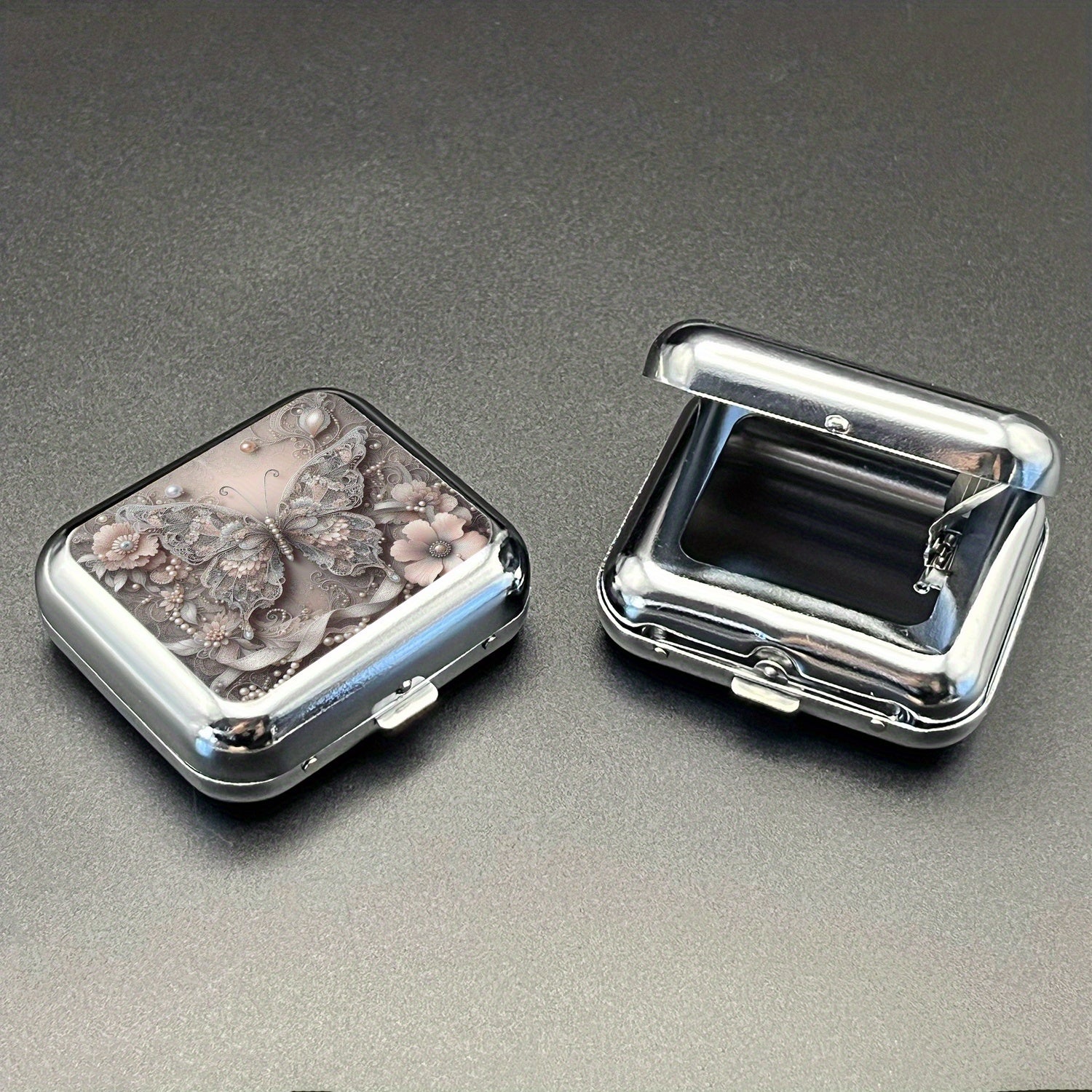 Mini Metal Ashtray Portable Car Outdoor Pocket Smokeless Gift