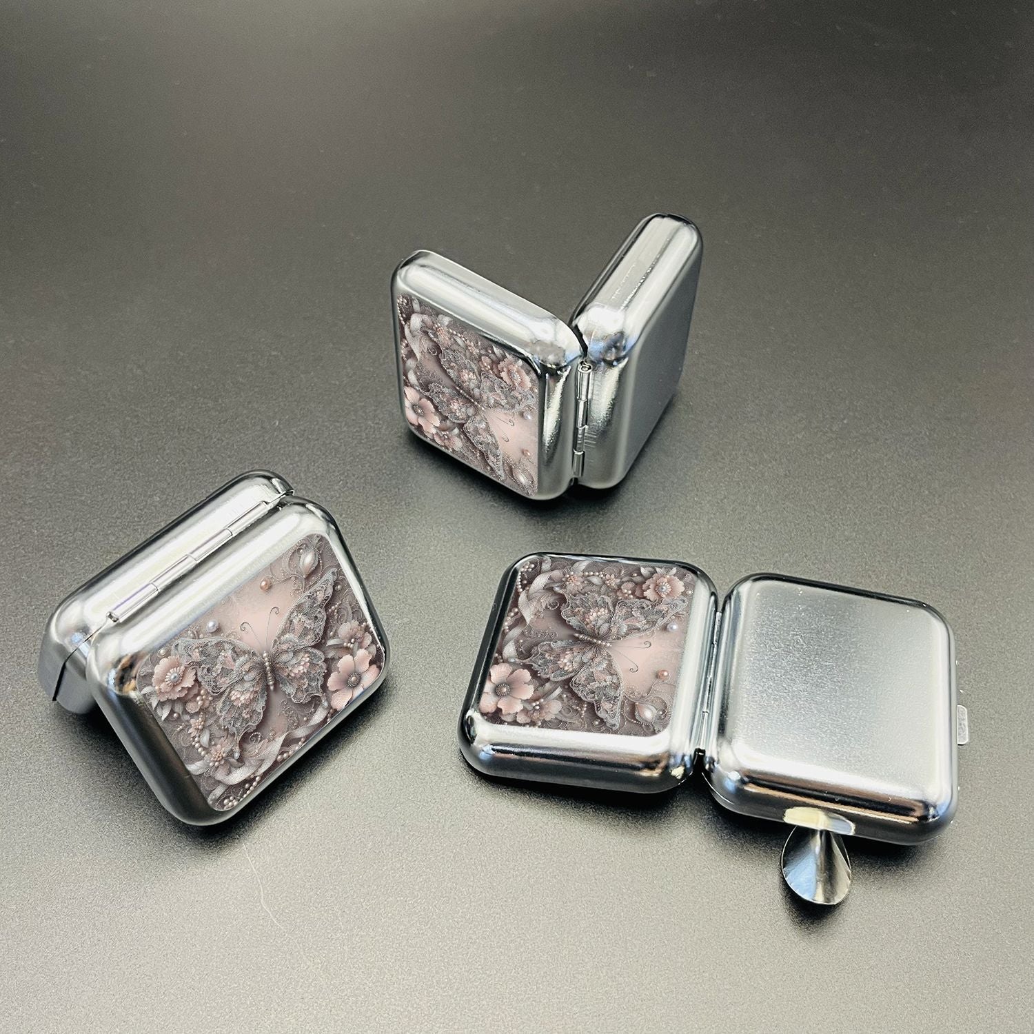Mini Metal Ashtray Portable Car Outdoor Pocket Smokeless Gift