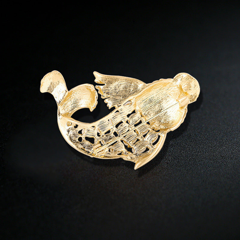 Экстравагантная кристальная брошь-значок в виде рыбы - стильный значок с ринстоном для мужчин и женщин, идеальный для вечеринок и официальных мероприятий