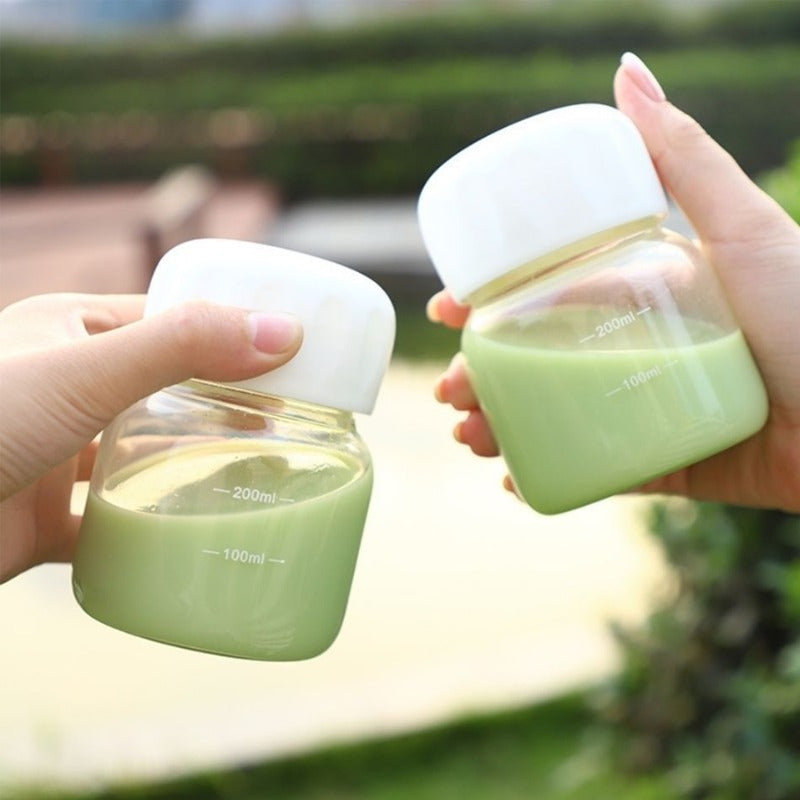 Shisha suv idishi, BPA-siz, faqat qo'lda yuvish, engil, dumaloq shakl, shaffof, portativ kichik o'lcham.