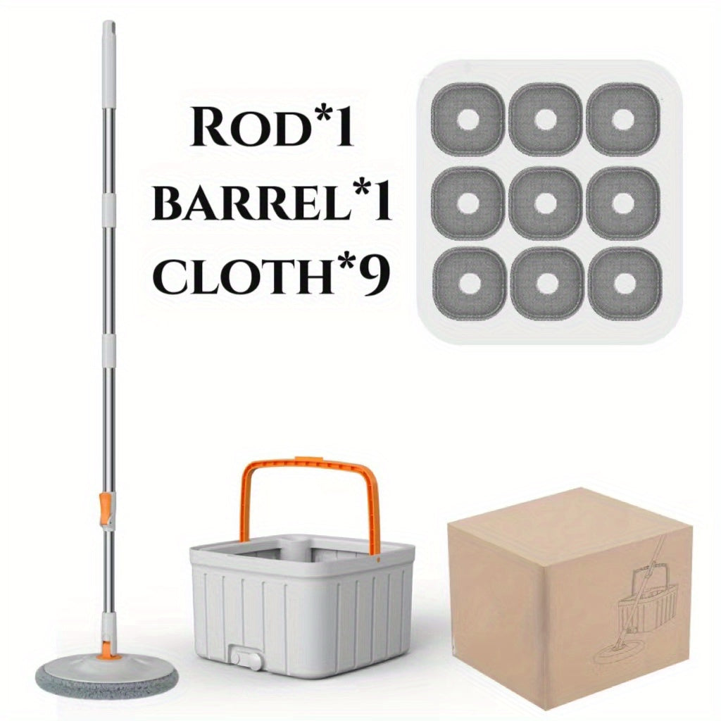 360° Swivel Mop and Bucket Set for Home Kitchen Bathroom Cleaning