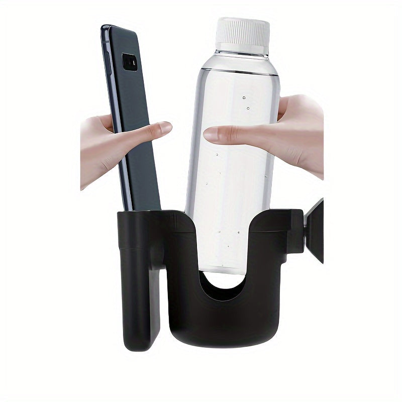 Universal Stroller Cup Holder with Phone Holder for Bikes Wheelchairs and Walkers