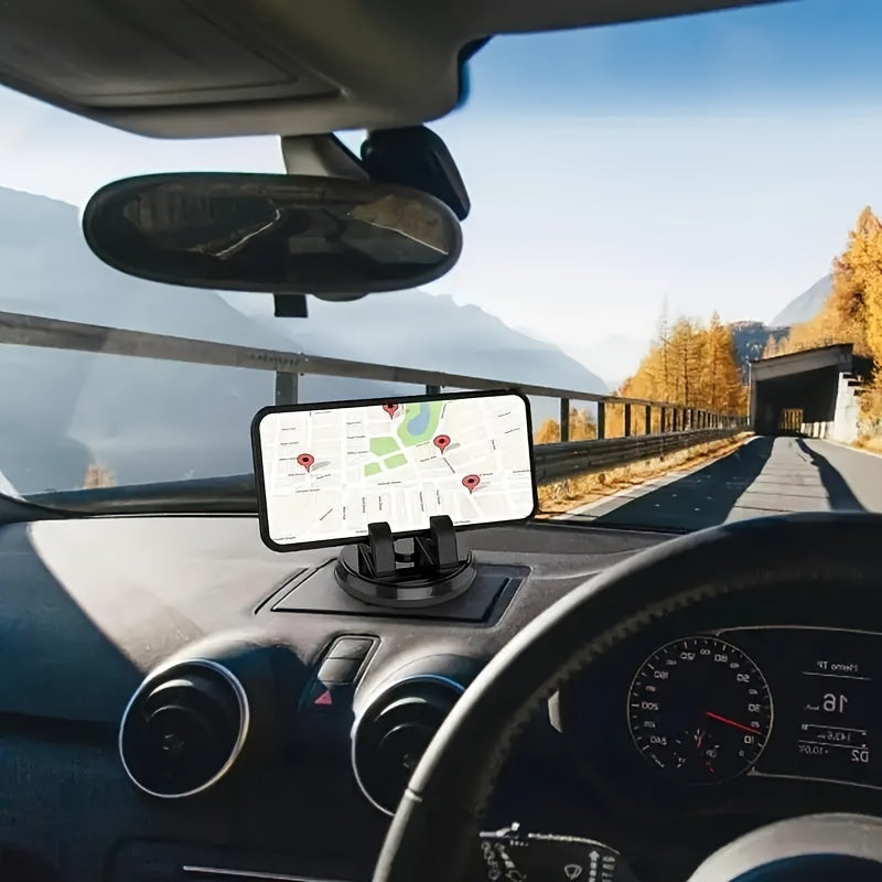 Soporte universal para teléfono de coche, soporte de tablero antideslizante, ABS, giratorio