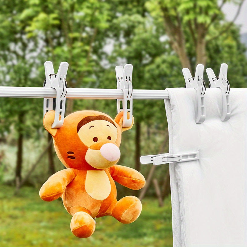 Heavy-Duty Plastic Outdoor Clothes Pegs Pack Large Opening Non-Slip Laundry Clips for Quilts Bedding and Toys