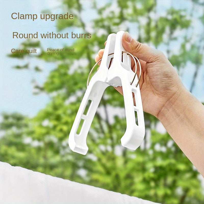 Heavy-Duty Plastic Outdoor Clothes Pegs Pack Large Opening Non-Slip Laundry Clips for Quilts Bedding and Toys