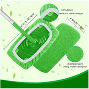 Set of 4 Reusable Flat Floor Mop Pads with Elastic Band for Easy Cleaning