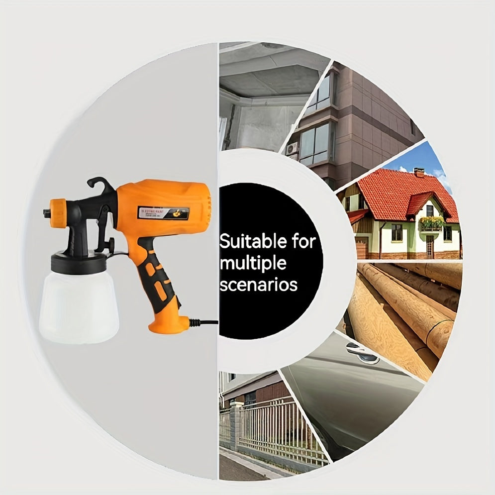 30oz HVLP Electric Paint Sprayer with 3 Spray Patterns for Home and Professional Use