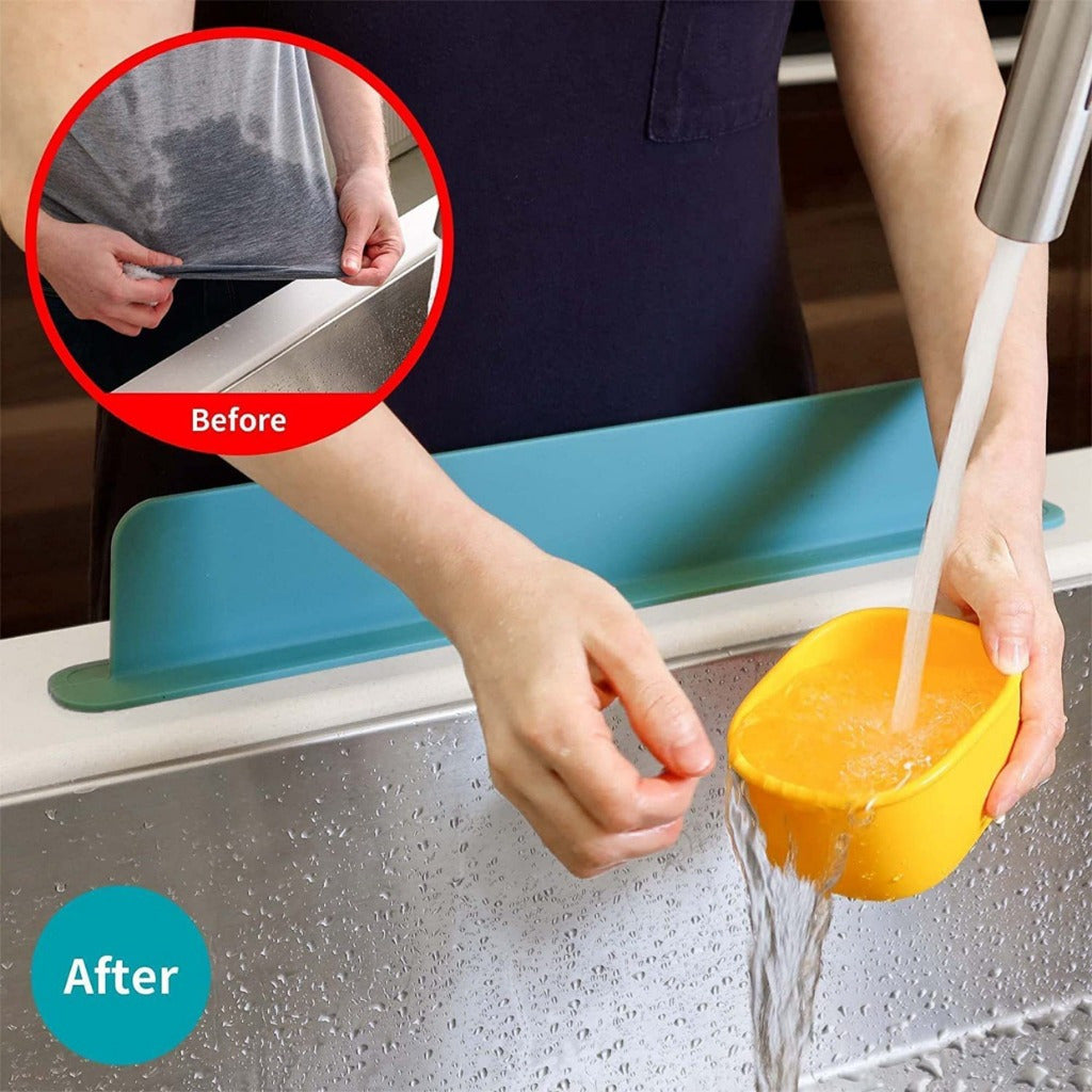 Silicone Kitchen Sink Splash Guard Flexible Water and Soap Splash Protector
