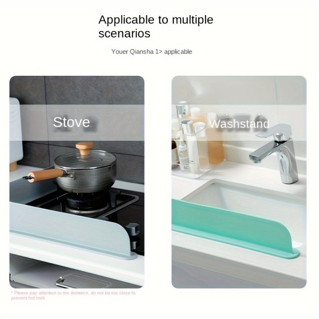 Silicone Kitchen Sink Splash Guard Flexible Water and Soap Splash Protector