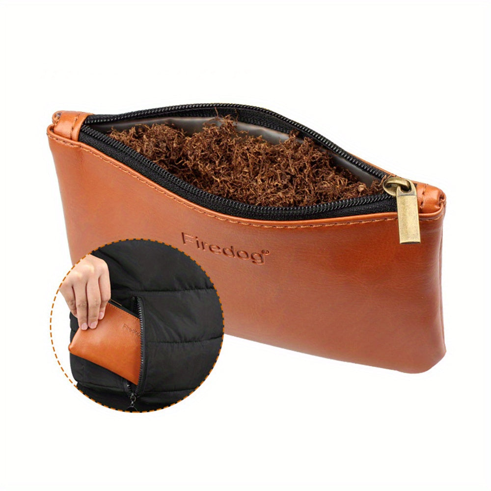 Unisex PVC Leather Cigarette Case Large Capacity Zipper Travel Organizer