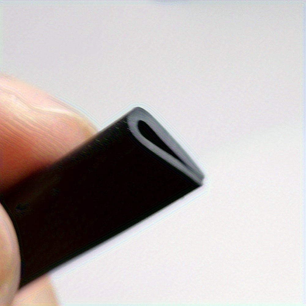 Junta de canaleta en U de goma para puertas de coche, sellado acústico y a prueba de polvo, negro