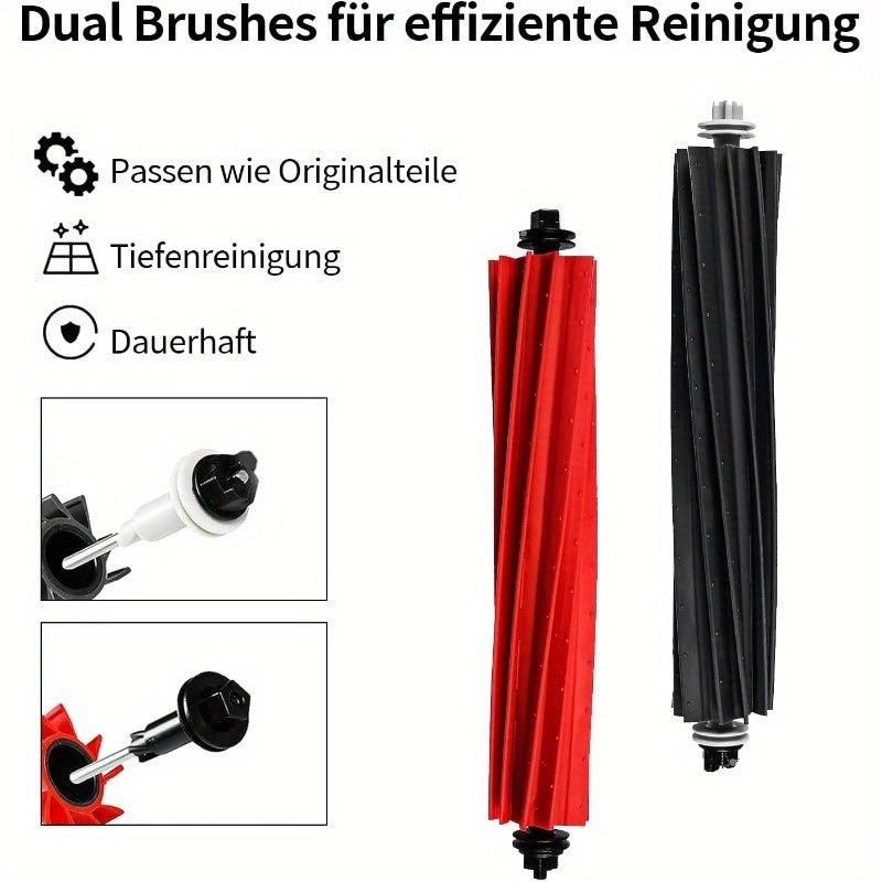 Robot Vacuum Cleaner with Detachable Brushes, HEPA Filters, and Mops