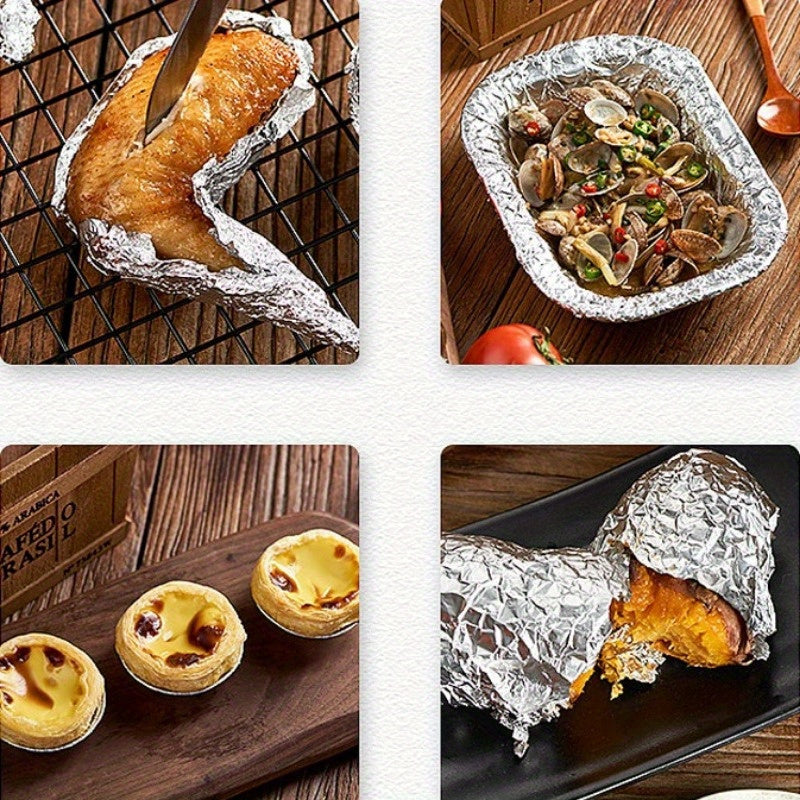 Aluminum Foil Sheets for BBQ Cooking and Household Tasks 12x10 Inches